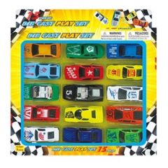15 Piece Die Cast Racing Cars Assortments 23-515