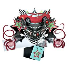 Happy Birthday Pop-up Card - Car (3 Pack) 28-194